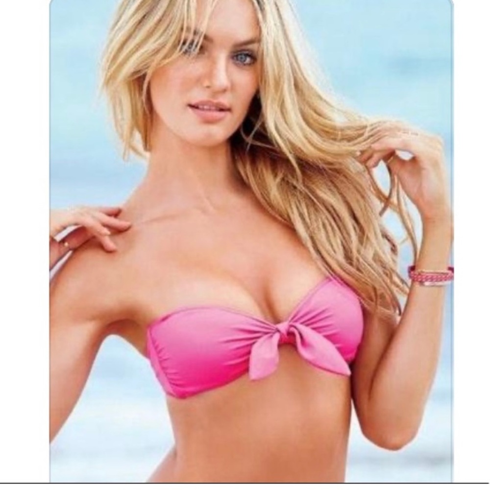 Victoria’s Secret Hot Pink Bandeau Swim Top